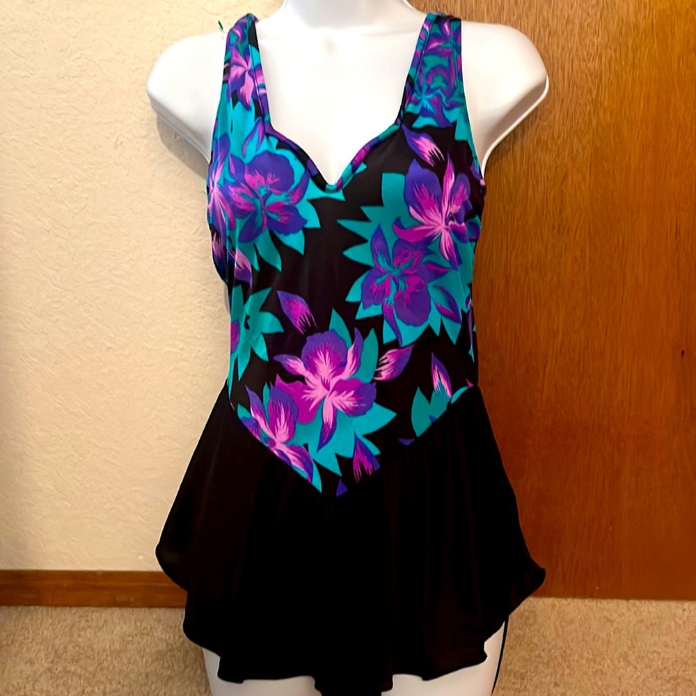 Sunbird Floral One Piece Swimsuit. Made in the USA.